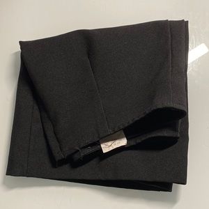 black mini skirt